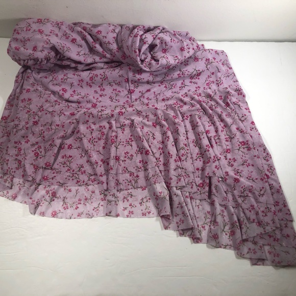 Wild Fable Floral Nightgown Women’s L Ruched Side Adjustable Straps Asymmetrical - Picture 7 of 9